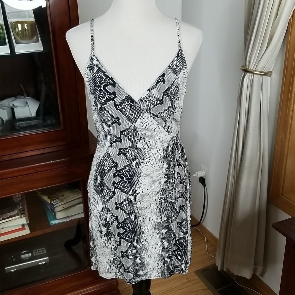 Wrap It Up Python Print Sleeveless Wrap Dress By … - image 2